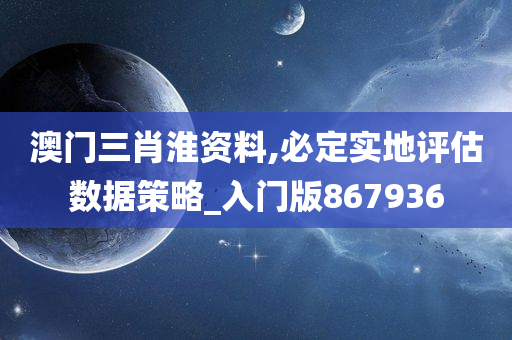 澳门三肖淮资料,必定实地评估数据策略_入门版867936