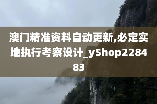 澳门精准资料自动更新,必定实地执行考察设计_yShop228483