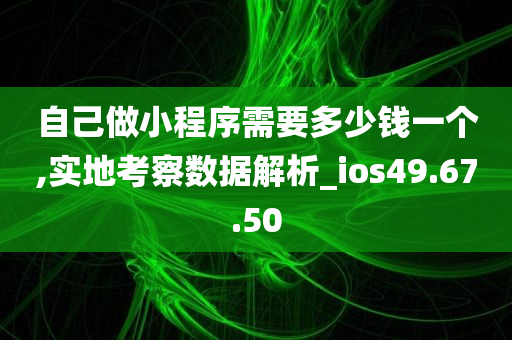 自己做小程序需要多少钱一个,实地考察数据解析_ios49.67.50