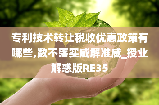 专利技术转让税收优惠政策有哪些,数不落实威解准威_授业解惑版RE35