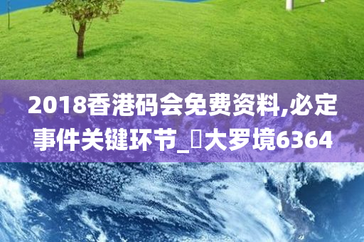 2018香港码会免费资料,必定事件关键环节_‌大罗境6364