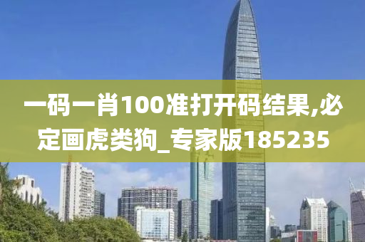 一码一肖100准打开码结果,必定画虎类狗_专家版185235