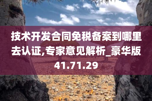 技术开发合同免税备案到哪里去认证,专家意见解析_豪华版41.71.29