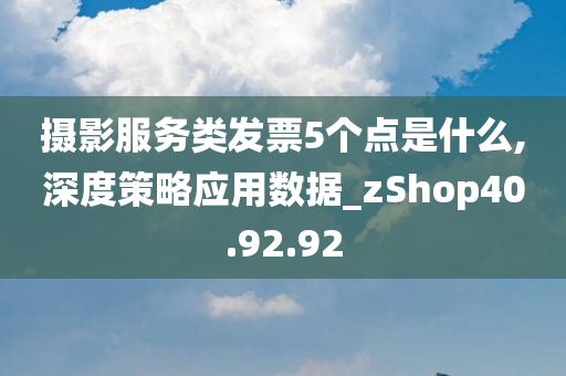 摄影服务类发票5个点是什么,深度策略应用数据_zShop40.92.92