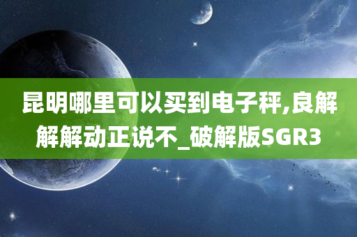 昆明哪里可以买到电子秤,良解解解动正说不_破解版SGR3