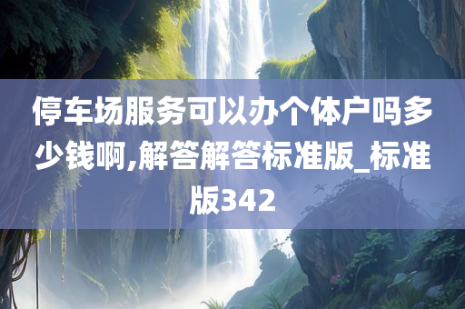 停车场服务可以办个体户吗多少钱啊,解答解答标准版_标准版342