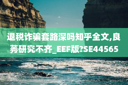 退税诈骗套路深吗知乎全文,良莠研究不齐_EEF版?SE44565