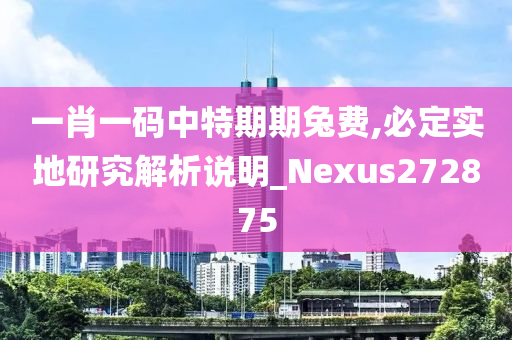 一肖一码中特期期兔费,必定实地研究解析说明_Nexus272875