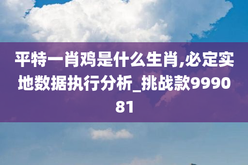 平特一肖鸡是什么生肖,必定实地数据执行分析_挑战款999081