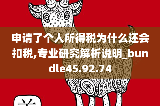 申请了个人所得税为什么还会扣税,专业研究解析说明_bundle45.92.74