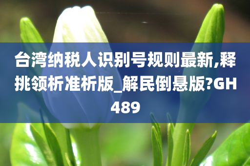 台湾纳税人识别号 规则