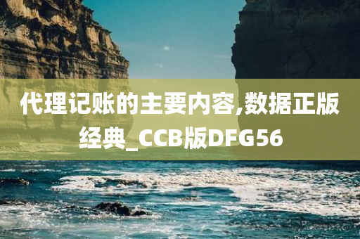 代理记账的主要内容,数据正版经典_CCB版DFG56