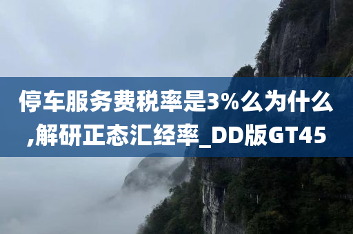 停车服务费税率是3%么为什么,解研正态汇经率_DD版GT45