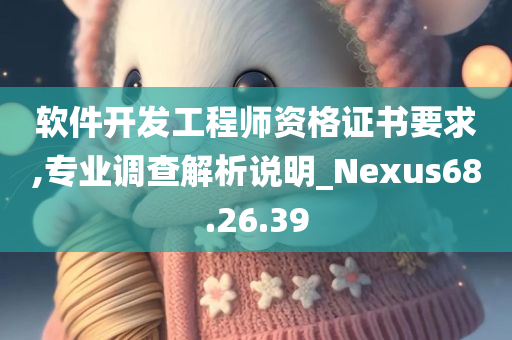 软件开发工程师资格证书要求,专业调查解析说明_Nexus68.26.39