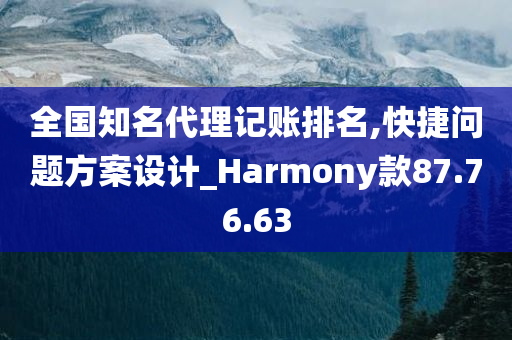 全国知名代理记账排名,快捷问题方案设计_Harmony款87.76.63