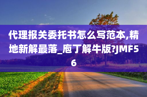 代理报关委托书怎么写范本,精地新解最落_庖丁解牛版?JMF56