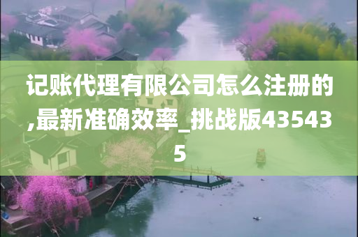 记账代理有限公司怎么注册的,最新准确效率_挑战版435435