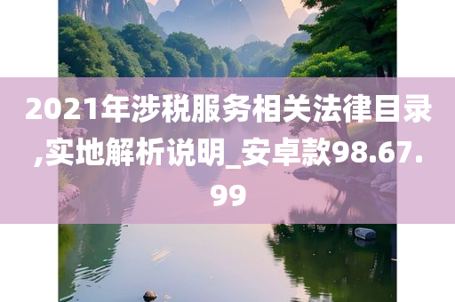 2021年涉税服务相关法律目录,实地解析说明_安卓款98.67.99