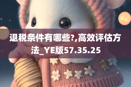 退税条件有哪些?,高效评估方法_YE版57.35.25