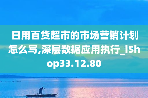 日用百货超市的市场营销计划怎么写,深层数据应用执行_iShop33.12.80