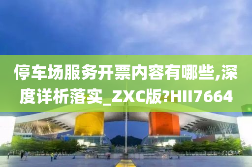 停车场服务开票内容有哪些,深度详析落实_ZXC版?HII7664