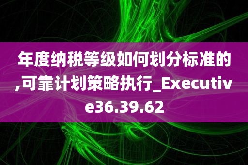 年度纳税等级如何划分标准的,可靠计划策略执行_Executive36.39.62