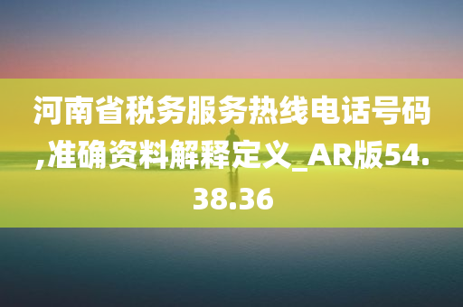 河南省税务服务热线电话号码,准确资料解释定义_AR版54.38.36