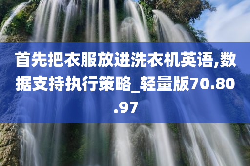 首先把衣服放进洗衣机英语,数据支持执行策略_轻量版70.80.97