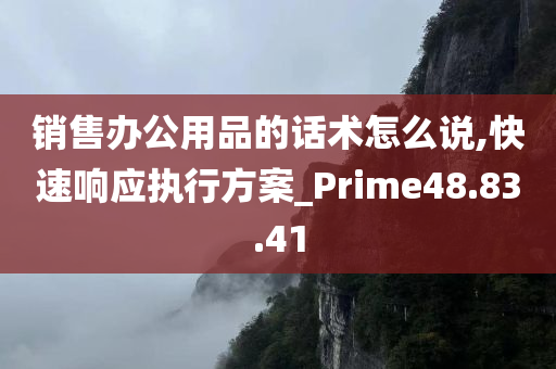 销售办公用品的话术怎么说,快速响应执行方案_Prime48.83.41