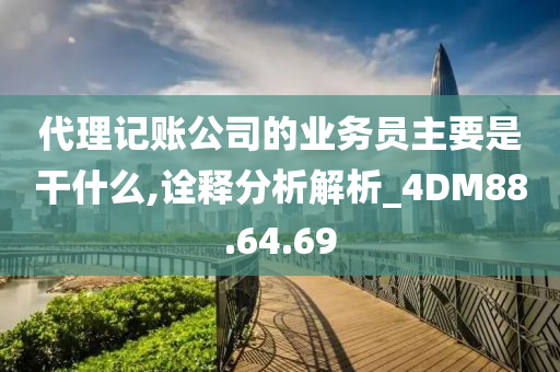 代理记账公司的业务员主要是干什么,诠释分析解析_4DM88.64.69