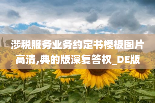 涉税服务业务约定书模板图片高清,典的版深复答权_DE版