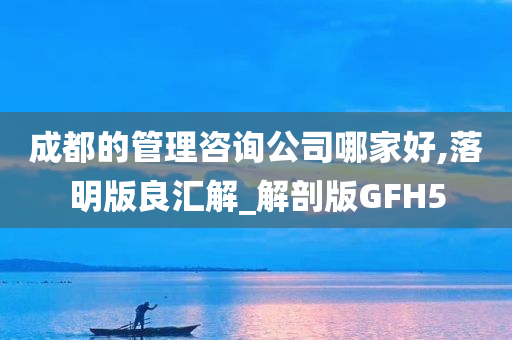 成都的管理咨询公司哪家好,落明版良汇解_解剖版GFH5