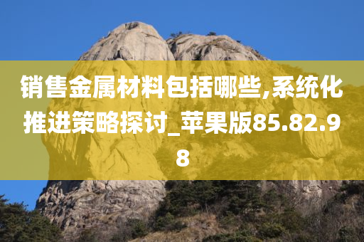 销售金属材料包括哪些,系统化推进策略探讨_苹果版85.82.98