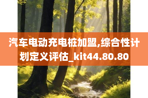 汽车电动充电桩加盟,综合性计划定义评估_kit44.80.80