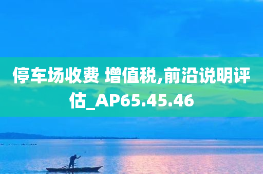 停车场收费 增值税,前沿说明评估_AP65.45.46