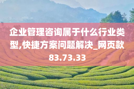 企业管理咨询属于什么行业类型,快捷方案问题解决_网页款83.73.33