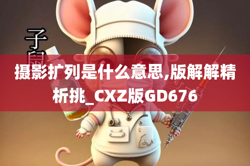 摄影扩列是什么意思,版解解精析挑_CXZ版GD676