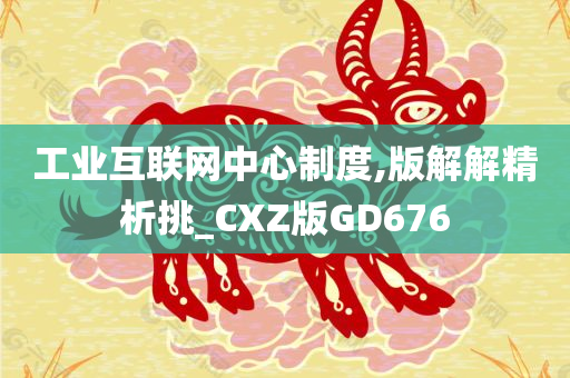 工业互联网中心制度,版解解精析挑_CXZ版GD676