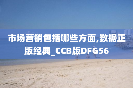 市场营销包括哪些方面,数据正版经典_CCB版DFG56