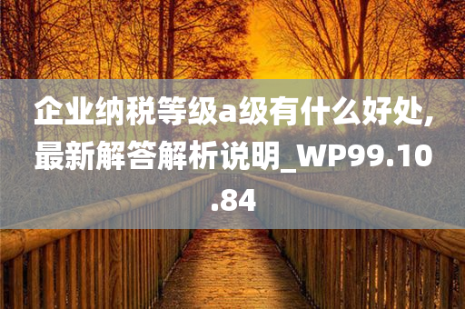 企业纳税等级a级有什么好处,最新解答解析说明_WP99.10.84