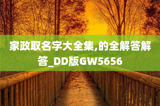 家政取名字大全集,的全解答解答_DD版GW5656