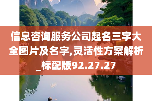 信息咨询服务公司起名三字大全图片及名字,灵活性方案解析_标配版92.27.27