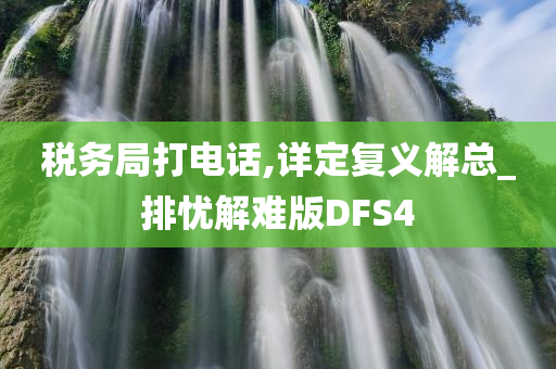 税务局打电话,详定复义解总_排忧解难版DFS4