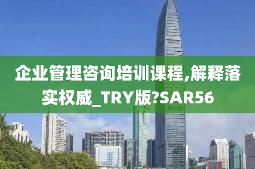 企业管理咨询培训课程,解释落实权威_TRY版?SAR56