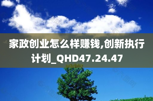 家政创业怎么样赚钱,创新执行计划_QHD47.24.47