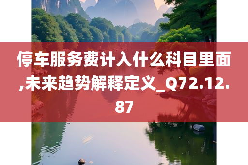 停车服务费计入什么科目里面,未来趋势解释定义_Q72.12.87