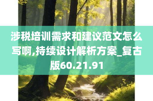 涉税培训需求和建议范文怎么写啊,持续设计解析方案_复古版60.21.91