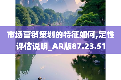 市场营销策划的特征如何,定性评估说明_AR版87.23.51