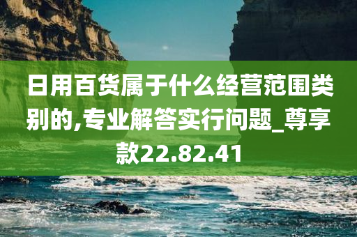 日用百货属于什么经营范围类别的,专业解答实行问题_尊享款22.82.41