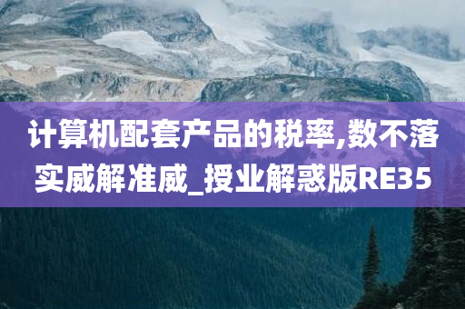 计算机配套产品的税率,数不落实威解准威_授业解惑版RE35